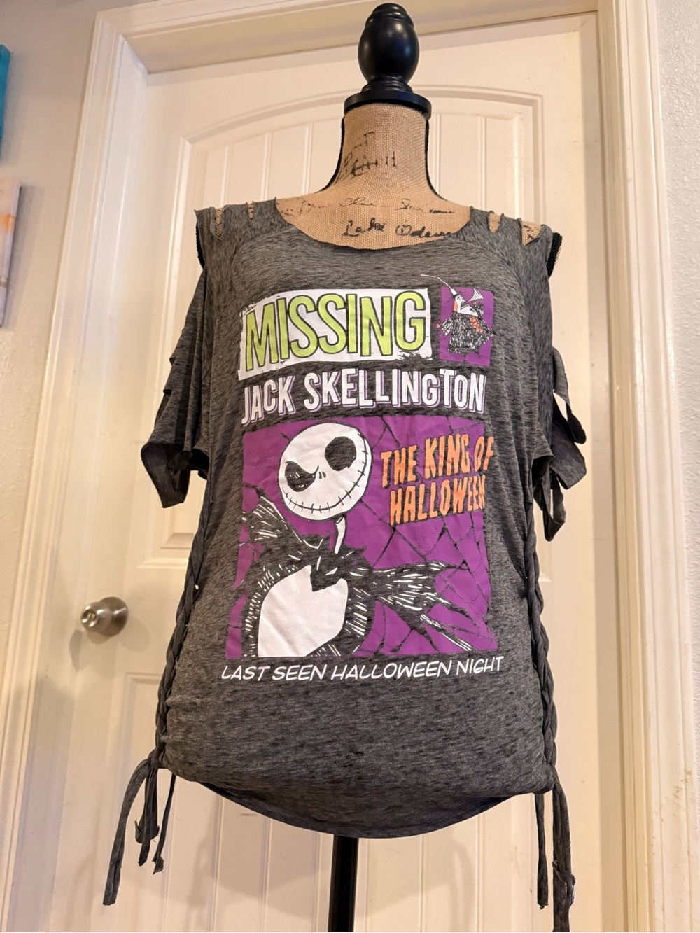 Jack Skellington Reworked Slashed Tee – Large